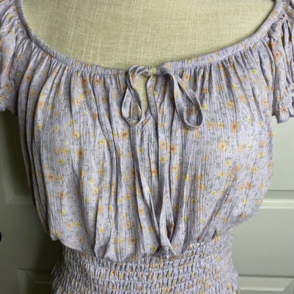 Lilac Boho Gypsy Cami Crop Top and Skirt Set - Picture 3 of 5